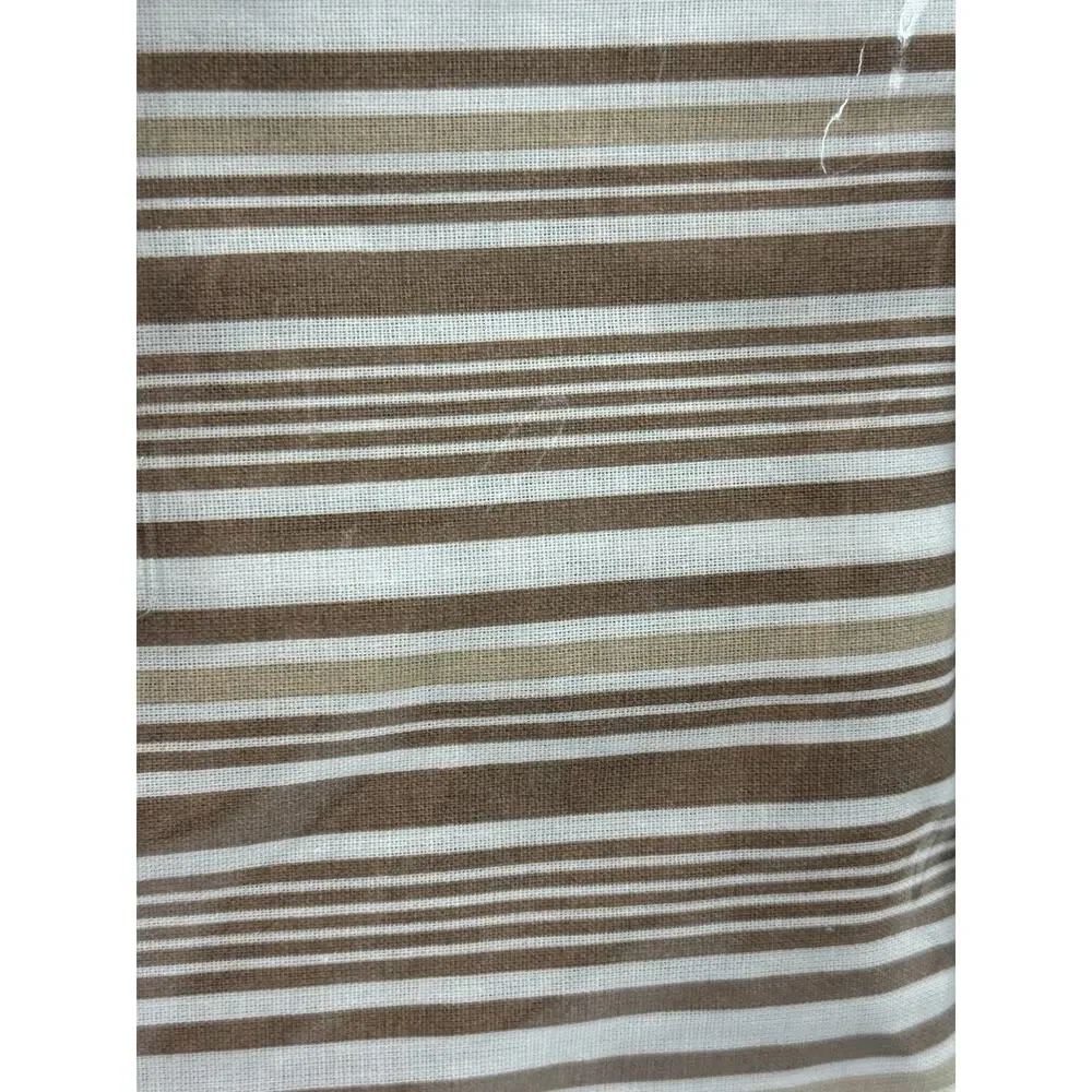 New Set of 2 Laurel Manor Fine Linens Toile Garden Taupe Brown Stripe Euro Sham